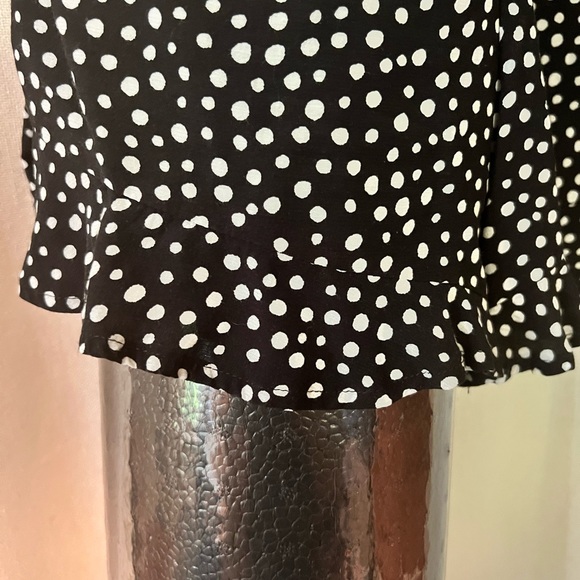 Loft brand black polka dot shorts romper - Picture 4 of 5